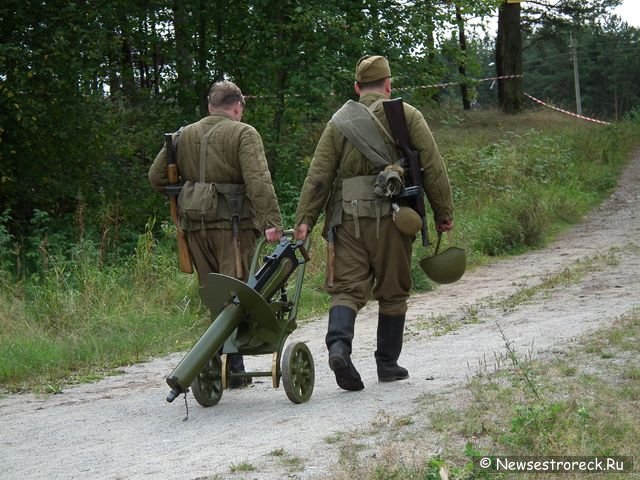 Реконструкция в Сестрорецке, посвящённая началу блокады Ленинграда