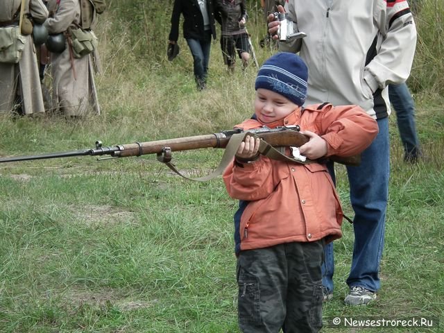 Реконструкция в Сестрорецке, посвящённая началу блокады Ленинграда