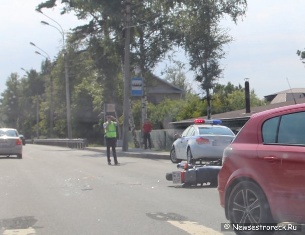 В пос.Александровская очередное ДТП с участием мотоциклиста