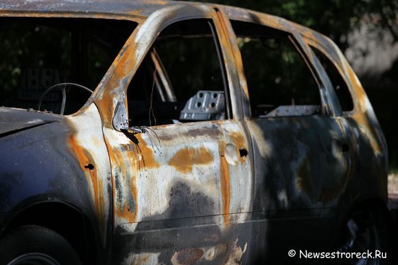 В Сестрорецке в сгоревшем автомобиле нашли труп пенсионера